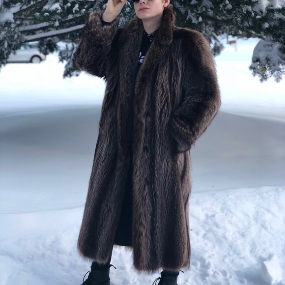1987 vintage long raccoon fur coat - Picture 3 of 4